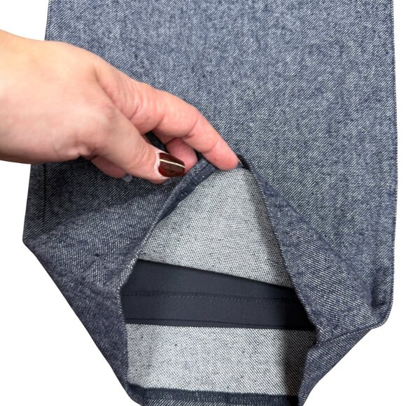 EUC Women's J. CREW Tweed Lined Wool Blend Trouser Pants Chambray Blue | Size 8 - Picture 6 of 10